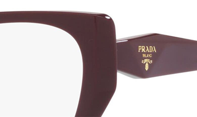 Shop Prada 52mm Optical Glasses In Red