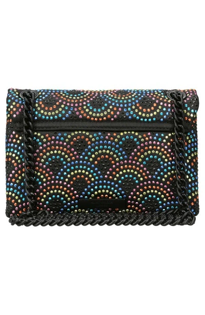 Kurt Geiger Mini Kensington Embellished Fabric Convertible Crossbody Bag In Charcoal