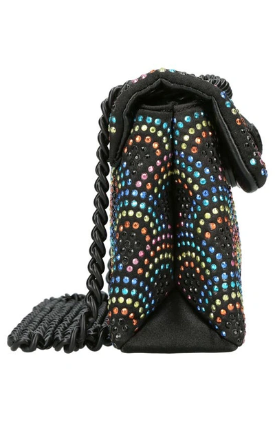 Kurt Geiger Mini Kensington Embellished Fabric Convertible Crossbody Bag In Charcoal
