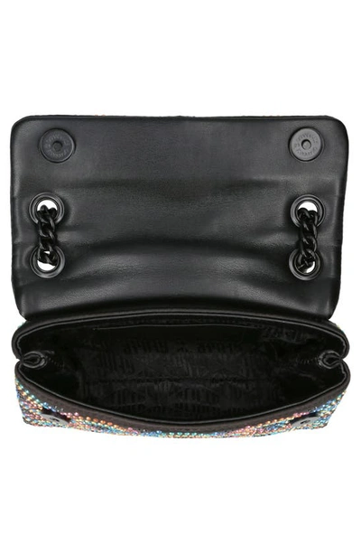Kurt Geiger Mini Kensington Embellished Fabric Convertible Crossbody Bag In Charcoal