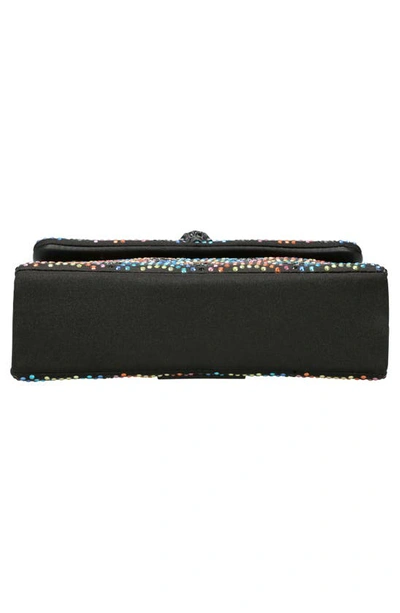 Kurt Geiger Mini Kensington Embellished Fabric Convertible Crossbody Bag In Charcoal