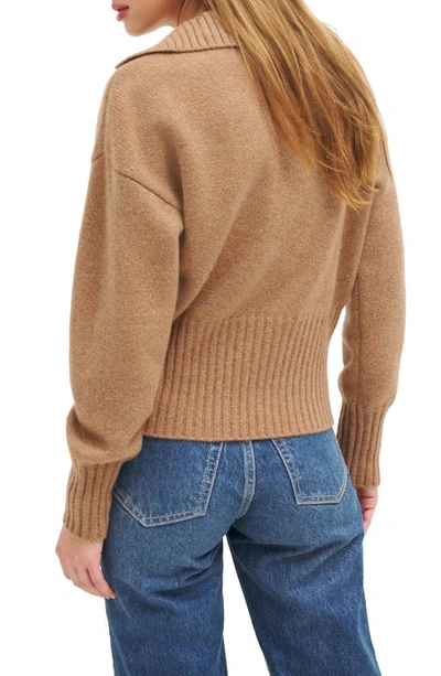 Shop Reformation Beckie Stripe Cashmere Sweater In Panko