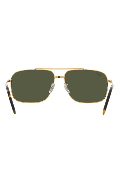 Ray Ban 59mm Pillow Sunglasses In Yellow Gold