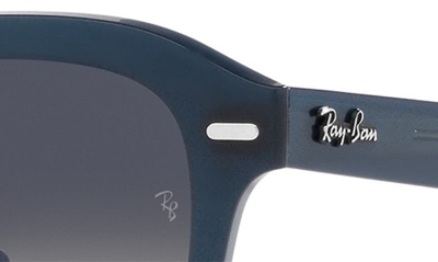 Shop Ray Ban Ray-ban Erik 53mm Gradient Polarized Square Sunglasses In Blue Gradient