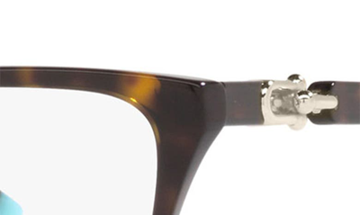 Shop Tiffany & Co 55mm Rectangular Optical Glasses In Havana