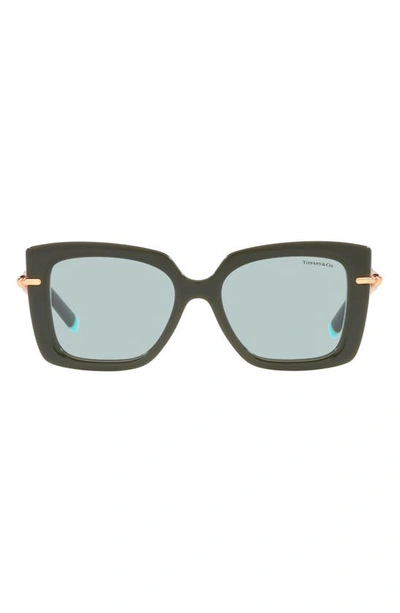 Shop Tiffany & Co 53mm Butterfly Sunglasses In Azure