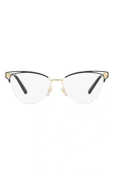 Shop Versace 55mm Cat Eye Optical Glasses In Gold