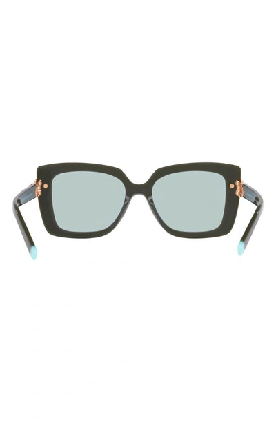 Shop Tiffany & Co 53mm Butterfly Sunglasses In Azure