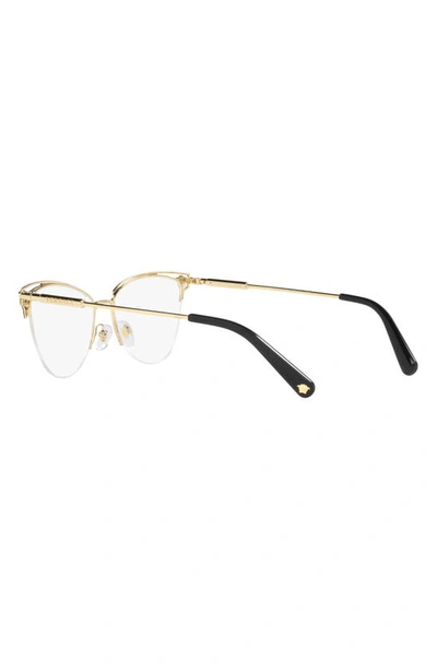 Shop Versace 55mm Cat Eye Optical Glasses In Gold