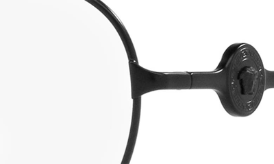 Shop Versace 54mm Round Optical Glasses In Matte Black
