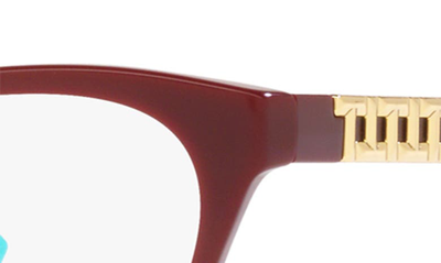 Shop Tiffany & Co 52mm Cat Eye Reading Glasses In Burgundy