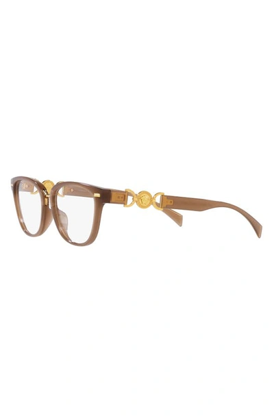 Shop Versace 54mm Cat Eye Optical Glasses In Opal Beige