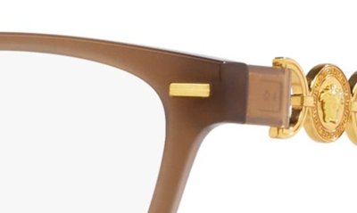 Shop Versace 54mm Cat Eye Optical Glasses In Opal Beige