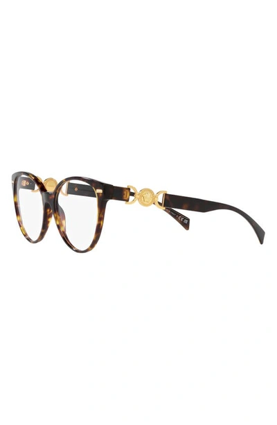 Shop Versace 53mm Cat Eye Optical Glasses In Havana