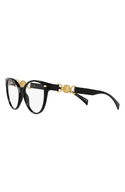 Shop Versace 53mm Cat Eye Optical Glasses In Black