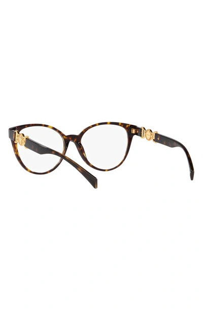 Shop Versace 53mm Cat Eye Optical Glasses In Havana