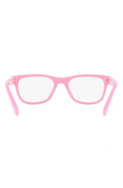 Shop Versace Kids' 47mm Square Optical Glasses In Pink