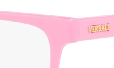 Shop Versace Kids' 47mm Square Optical Glasses In Pink
