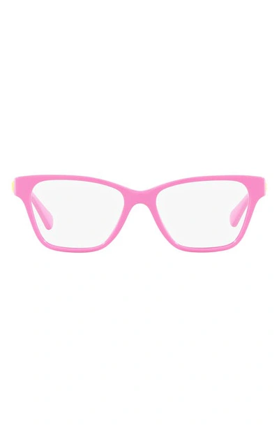 Shop Versace Kids' 45mm Rectangular Optical Glasses In Pink