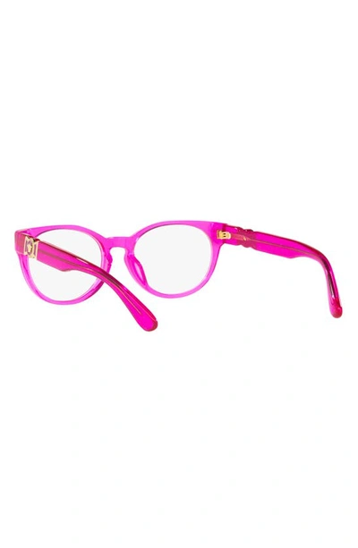 Shop Versace Kids' 45mm Oval Optical Glasses In Fuchsia