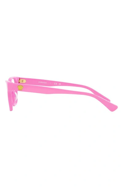 Versace 48mm Rectangular Optical Glasses In Pink