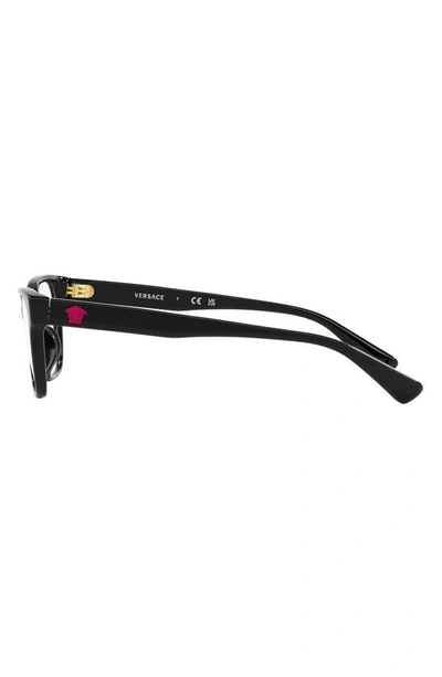 Versace 48mm Rectangular Optical Glasses In Black