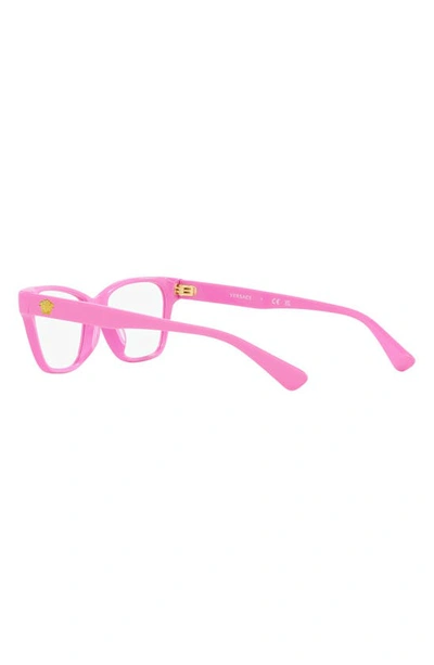 Shop Versace Kids' 45mm Rectangular Optical Glasses In Pink