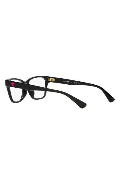 Versace 48mm Rectangular Optical Glasses In Black