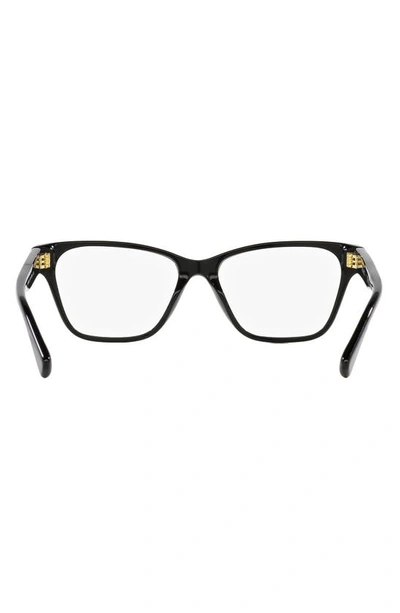 Shop Versace Kids' 45mm Rectangular Optical Glasses In Black