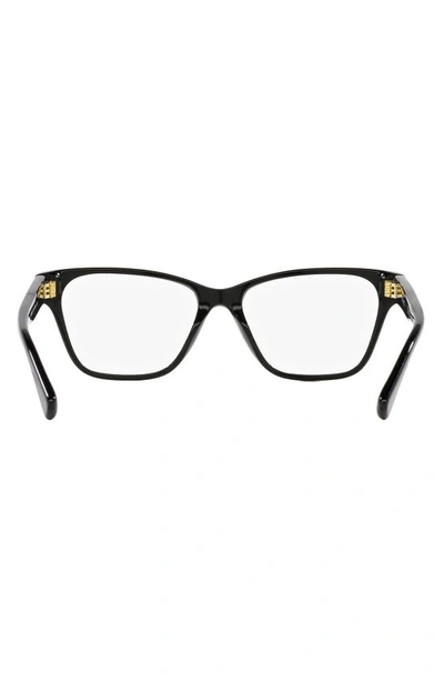 Versace 48mm Rectangular Optical Glasses In Black