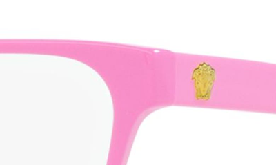 Shop Versace Kids' 45mm Rectangular Optical Glasses In Pink