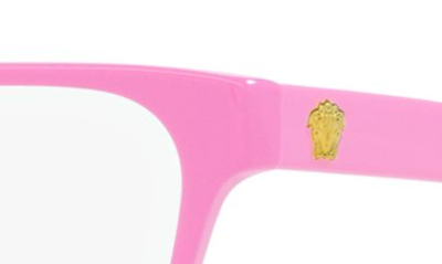 Versace 48mm Rectangular Optical Glasses In Pink