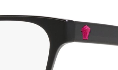 Versace 48mm Rectangular Optical Glasses In Black