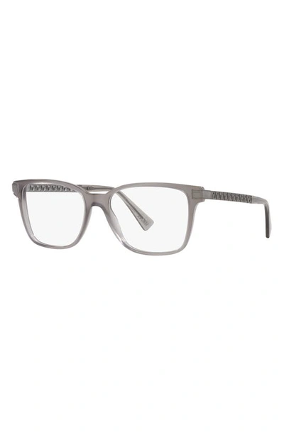 Shop Versace 55mm Pillow Optical Glasses In Opal Grey