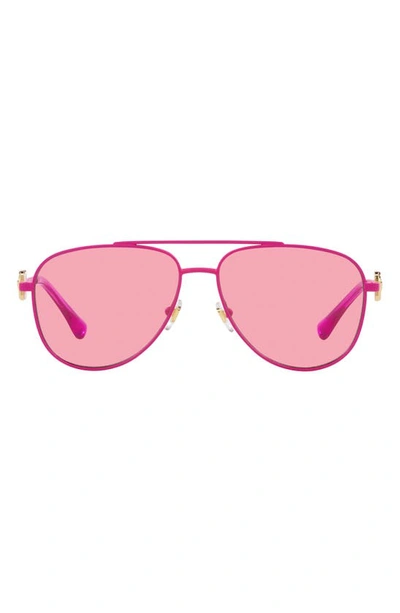 Shop Versace 52mm Pilot Sunglasses In Pink