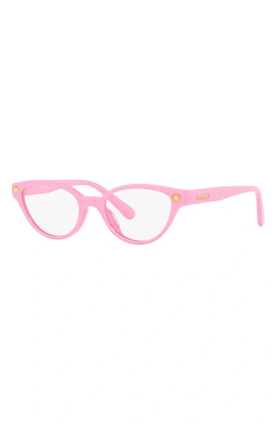Versace 47mm Small Cat Eye Optical Glasses In Pink