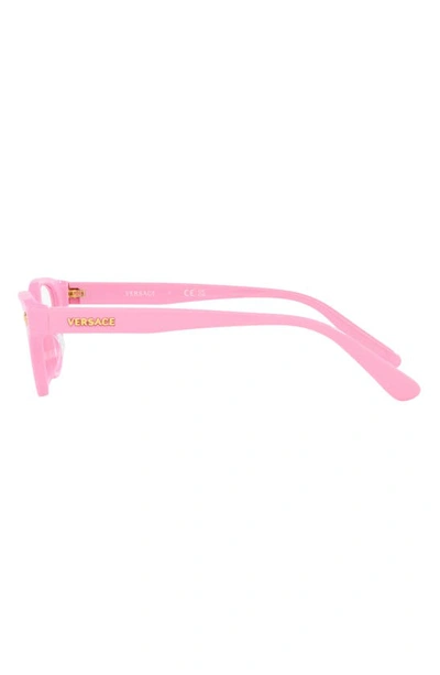 Versace 47mm Small Cat Eye Optical Glasses In Pink