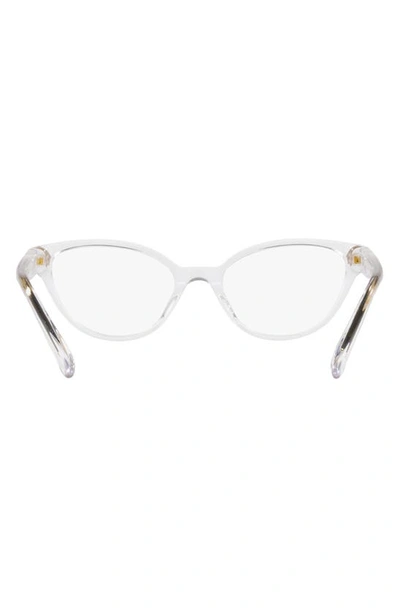Shop Versace Kids' 47mm Cat Eye Optical Glasses In Crystal
