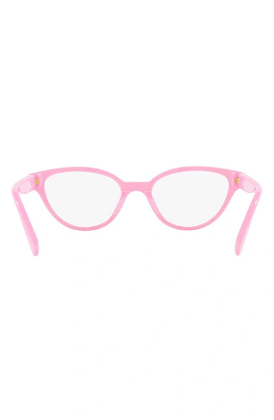Versace 47mm Small Cat Eye Optical Glasses In Pink