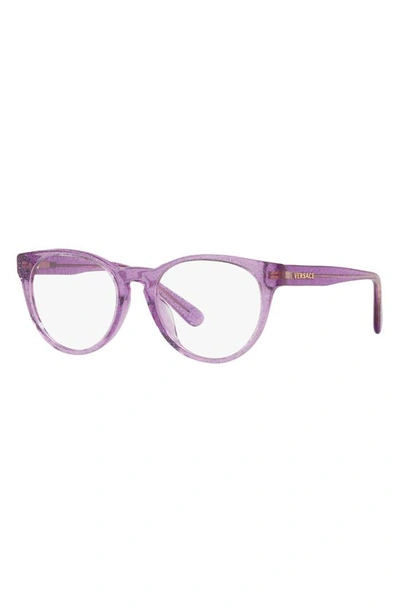 Shop Versace 46mm Phantos Optical Glasses In Lilac