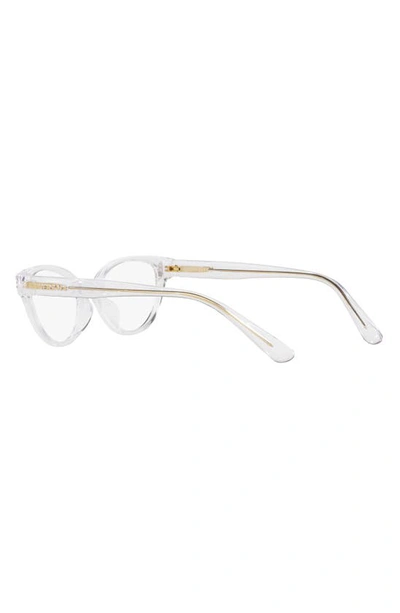 Versace 47mm Small Cat Eye Optical Glasses In Crystal