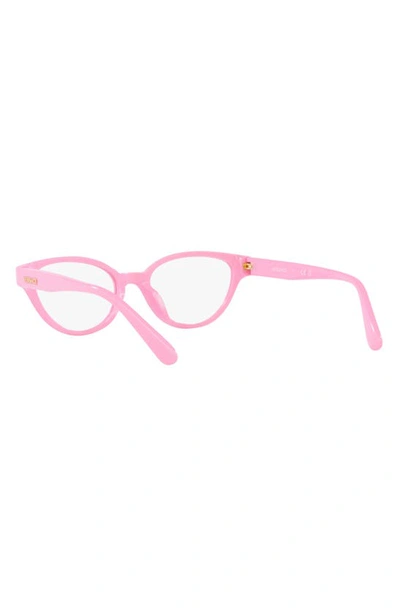 Versace 47mm Small Cat Eye Optical Glasses In Pink