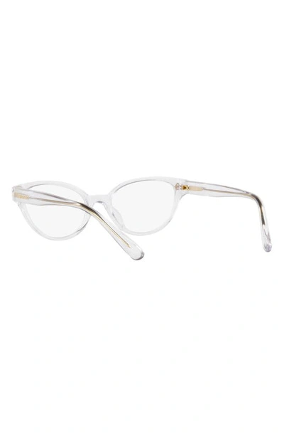 Shop Versace Kids' 47mm Cat Eye Optical Glasses In Crystal