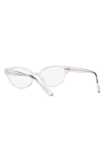 Versace 47mm Small Cat Eye Optical Glasses In Crystal