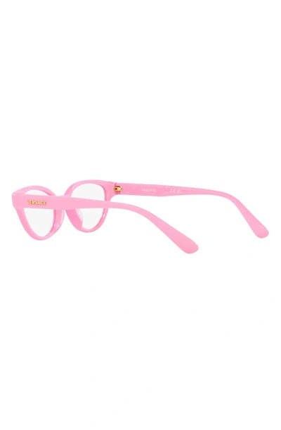 Versace 47mm Small Cat Eye Optical Glasses In Pink