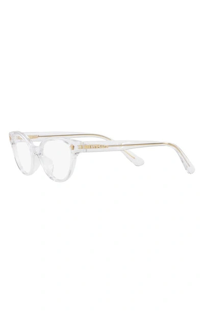 Versace 47mm Small Cat Eye Optical Glasses In Crystal