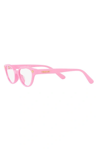 Versace 47mm Small Cat Eye Optical Glasses In Pink