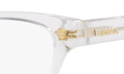 Shop Versace Kids' 47mm Cat Eye Optical Glasses In Crystal