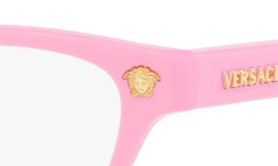 Versace 47mm Small Cat Eye Optical Glasses In Pink
