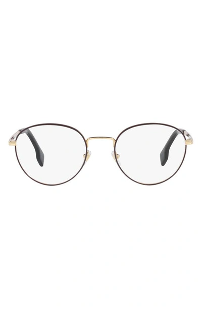 Shop Versace 51mm Phantos Optical Glasses In Matte Gold